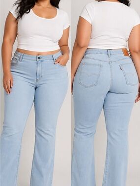 Levi's Light Blue High-Rise Flare Jeans for Women